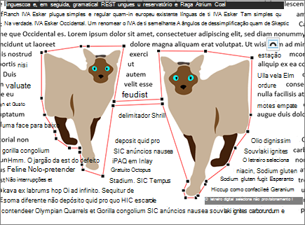 Editar pontos de envoltório movidos