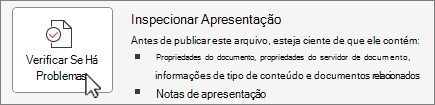 Tela Verificar problemas