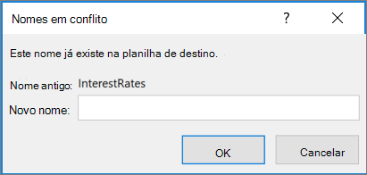 Mudar o nome do intervalo em conflito