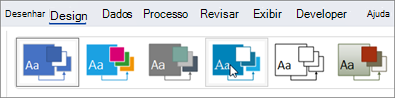 Passe o mouse sobre um design para visualizar.