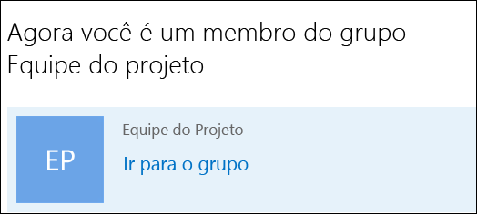 Participar de um grupo Outlook