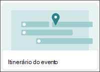 Modelo de lista de itinerários de eventos