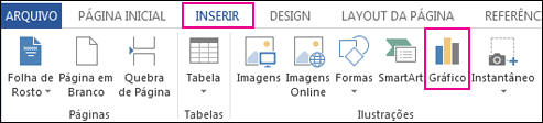 Botão Gráfico no grupo Ilustrações da guia Inserir no Word