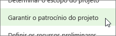 Clicar em uma linha de tarefa