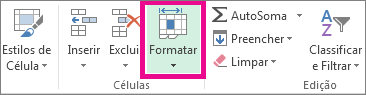 Na guia Página Inicial, clique em Formatar.