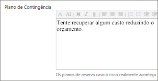 Plano de Contingência