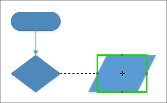 Associe um conector a uma forma para permitir o movimento dinâmico do conector para os pontos da forma.