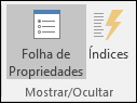 Mostrar/Ocultar o grupo na guia Design do Access