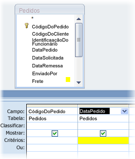 Critérios DataDoPedido