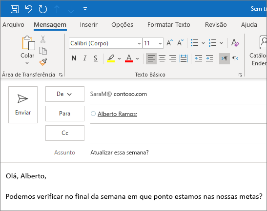 Criar e enviar um email