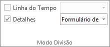 Imagem da caixa de seleção Detalhes da guia Exibir.