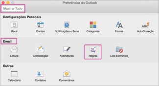 Em Email, clique em Regras.