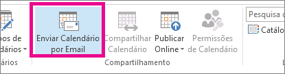 Na guia Página Iniciar, clique em Enviar Calendário por Email.