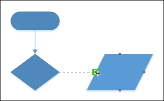 Associe um conector a um ponto específico na forma para ajustar o conector a esse ponto.