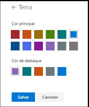 Personalizar as cores do tema do seu site do SharePoint