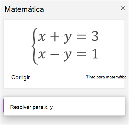 Uma equação de sistemas escrita com parênteses retos