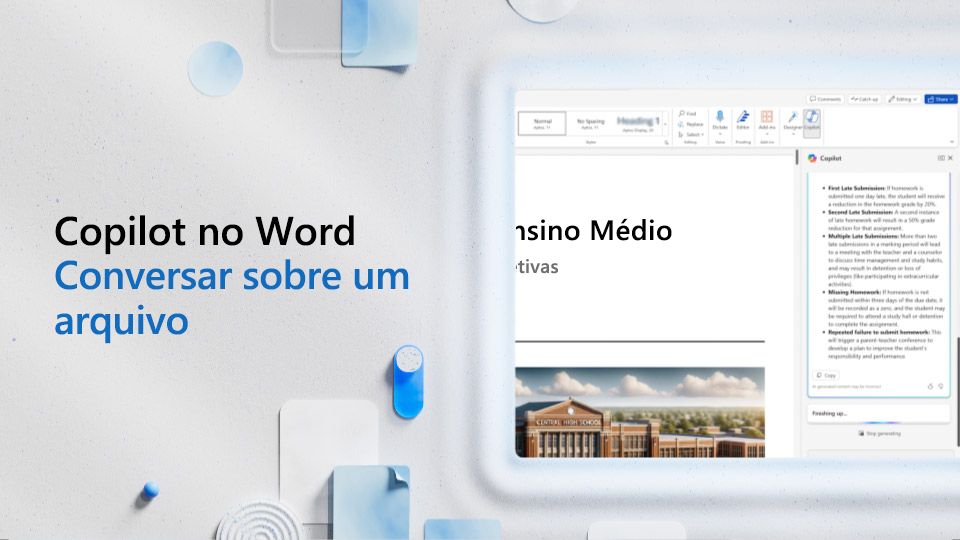 Vídeo: Conversar com o Copilot sobre um arquivo do Word