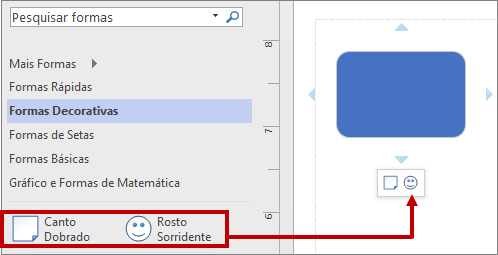 A minibarra de ferramentas usando um estêncil diferente por reorganização