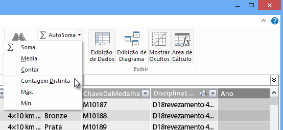 criar uma Contagem Distinta no PowerPivot