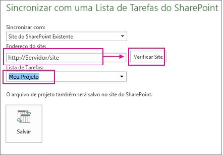 Salvar projeto no SharePoint