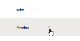 Uma captura de tela do botão Remover do grupo