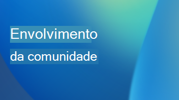 Ilustração com sobreposição de texto que diz envolvimento da comunidade