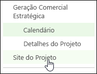 Site de Projeto no Início Rápido