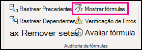 Mostrar Fórmulas no ambiente de trabalho