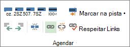 Botão Vincular no grupo Agenda da guia Tarefa