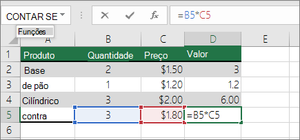 Referência de célula relativa