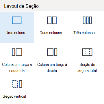 Layout da seção