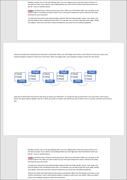 Uma página na horizontal em um documento na vertical permite que você utilize amplos elementos como tabelas e diagramas na página