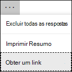 Obter uma opção de link de resumo no Microsoft Forms