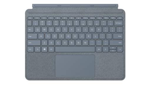 Capa Teclado para Surface Go em azul-gelo.