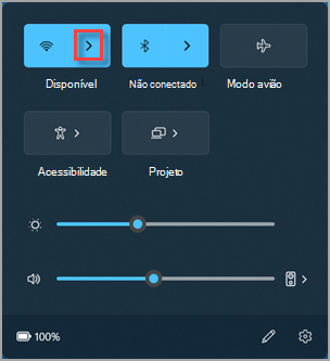 Onde encontrar "Gerenciar conexões Wi-Fi" nas configurações Windows 11 rápidas.