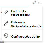 o ícone de caneta indica que os destinatários podem editar o arquivo