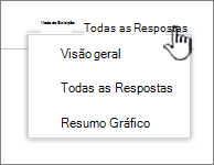 Menu de lista suspensa de exibir pesquisa com seta realçada para baixo