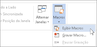 Comando Exibir Macros
