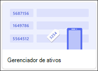 Modelo de lista do gerenciador de ativos