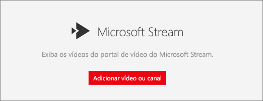 Web Part do Microsoft Stream