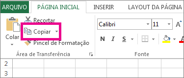 Na guia Página Inicial, clique em Copiar