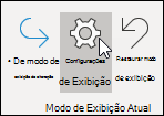 Configurações de exibição