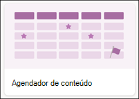 Modelo de lista de agendador de conteúdo