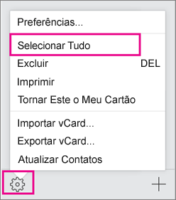 Escolha o menu Ações e escolha Selecionar Tudo.