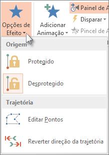 editar um efeito de trajetória de animação