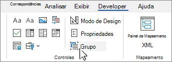 Botão controle de grupo