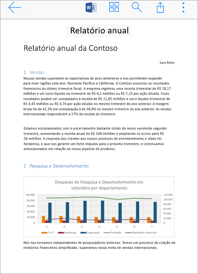 Abrir um arquivo no seu dispositivo móvel