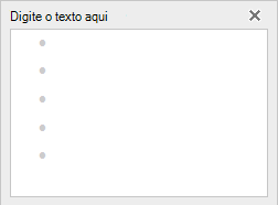 Adicionar texto ao gráfico SmartArt no editor de texto no lado esquerdo