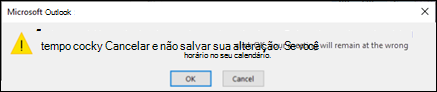 Você não pode alterar uma reunião para a qual foi convidado.