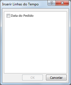 Inserir a caixa de diálogo Linhas do Tempo